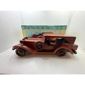 Late 20th Century Handmade Wooden 1932 Ford Car Model